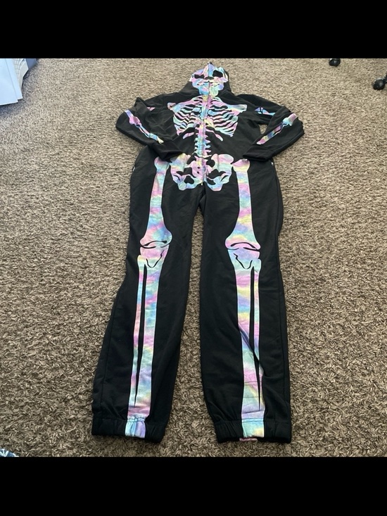 Tipsy Elves Other - Tipsy owl’s NWOT iridescent skeleton Halloween jumpsuit size XS